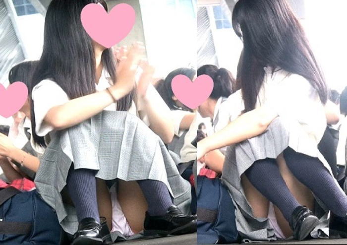 座りパンチラ 盗撮 